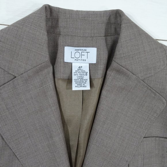 Ann Taylor Loft Petites Wool Blend Blazer 4P - Picture 6 of 10